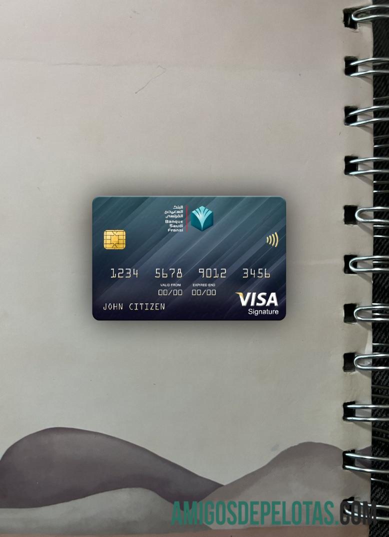 Arábia Saudita Banque Saudi Fransi Bank Visa Signature Card Photolook Front exemplo